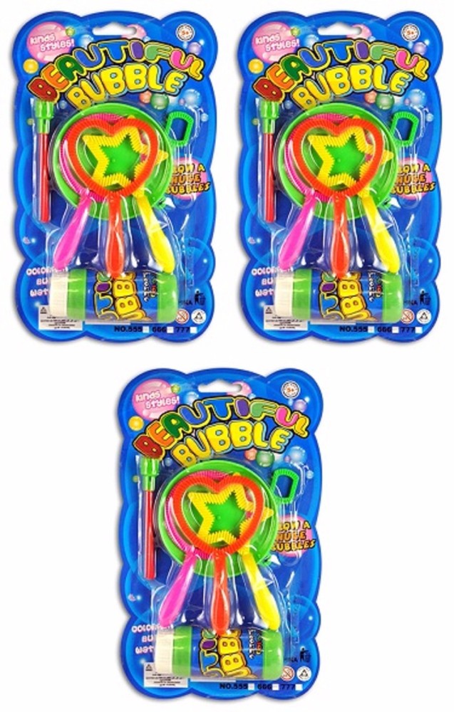 BUBBLES WITH COLORFUL BUBBLE WATER - 3 Sets
