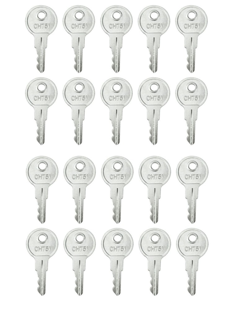 20 CH751 Keys Replacement for RV Compartments Campers Storage Cabinets Toolbox