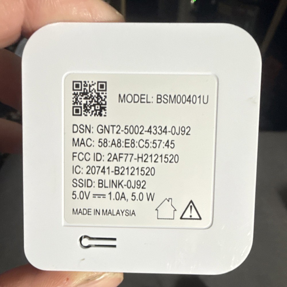 Blink Sync Module 2 Smart Home Hub BSM00401U with Power Adapter & Cable