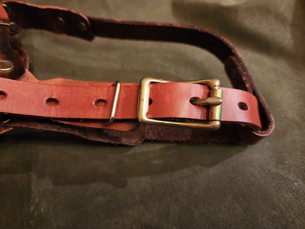 PLAGUE MASK, LEATHER WITH BRASS HARDWARE, HANDCRAFTED, AUTHENTIC CHARACTER .