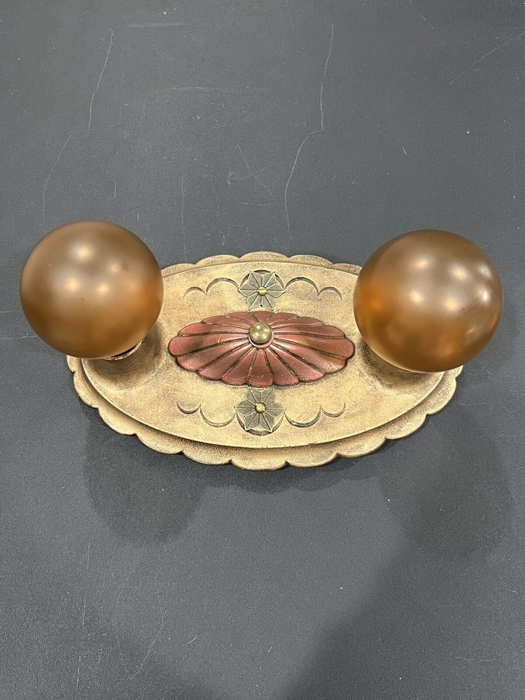 Flush antique Double Socket polychrome Fixture 25i