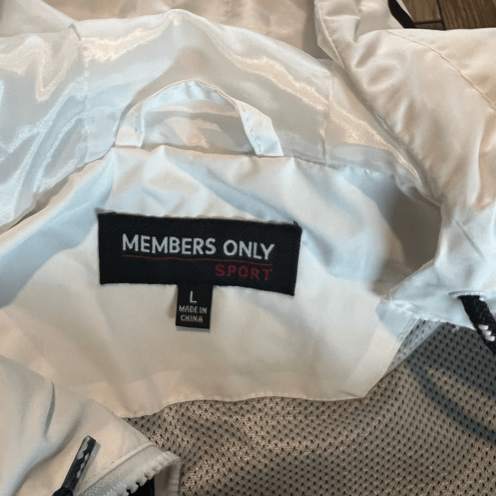 Memebrs Only Full Zip Windbreaker Mens Size L Multicolor