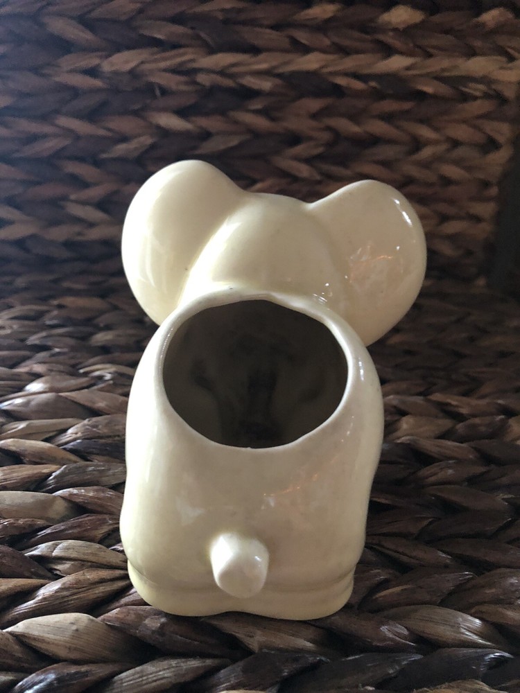 Vtg. Yellow Elephant Planter