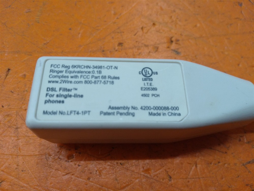 ⭐️⭐️⭐️⭐️⭐️2 Wire DSL Filter Model LFT4-1-PT For Single Line Phones