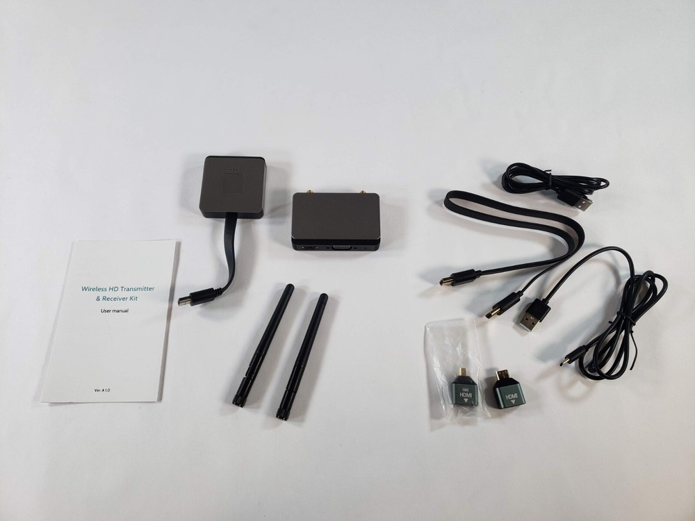 Wireless HDMI Transmitter and Receiver 4K Wireless HDMI Extender, Brown