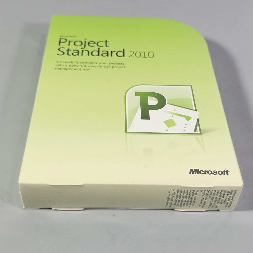 Microsoft Project Standard 2010 DVD Work Management Tool Windows Vista XP Sealed