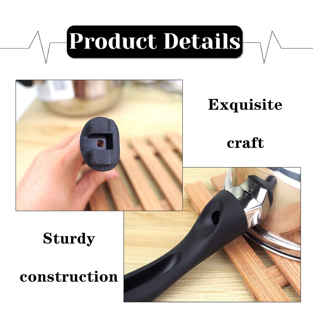 Majhoxka 2 Pcs Pot Handle - Scald-Proof Long Replacement Grip, Removable with...