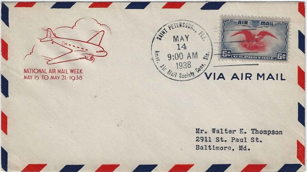 FDC's # C23-22 -- 6c Eagle -- Dayton, St. Pete cxls