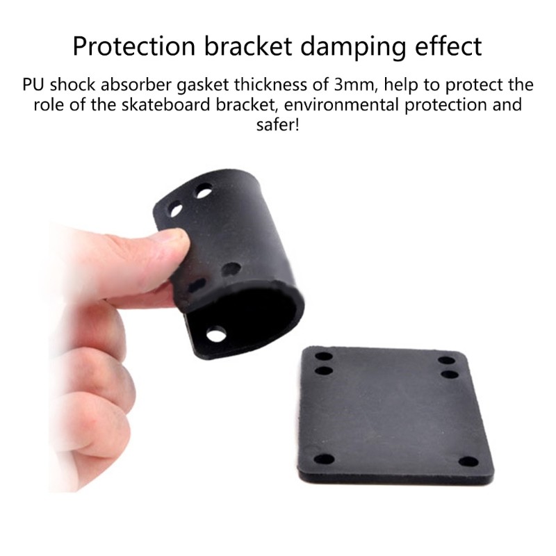2pcs Skateboard Risers Pad Soft Shock Pad Replacement Cushion Pad Protector