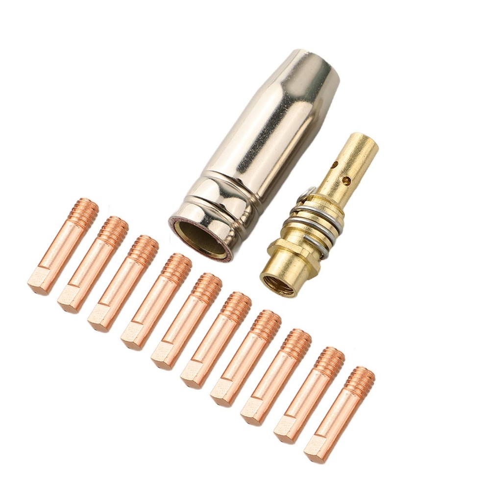 Complete 12PCS For MIG Welding Kit with Copper Tips Gas Nozzle and Diffuser