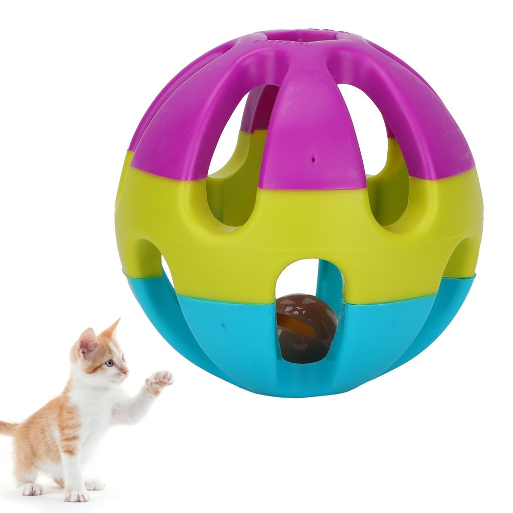 NonToxic Plastic Cat Chasing Rattle Interactive Toy Catching Ball With Bell Was