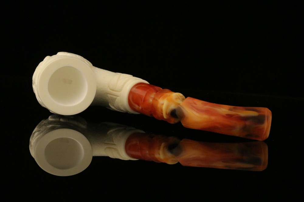 srv - Pegasus Block Meerschaum Pipe with custom case M2405