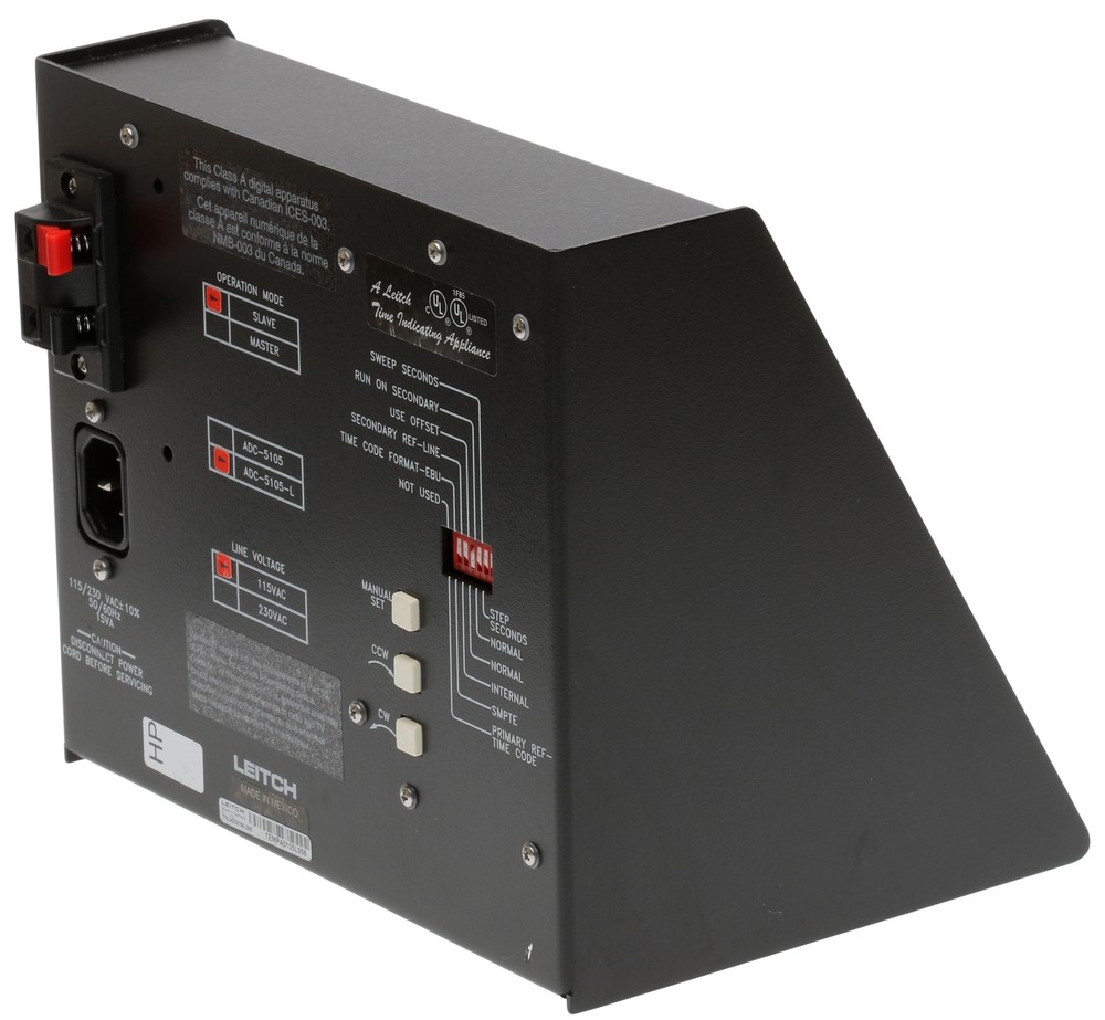 Leitch ADC-5105 L Illuminated 5" Studio Analog Desktop Clock SMPTE/EBU Timecode