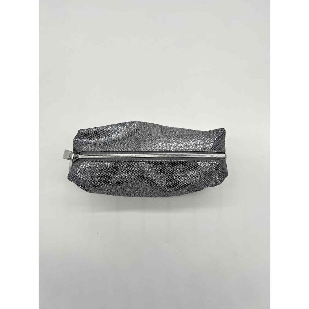 Silver Glitter Toiletry Bag