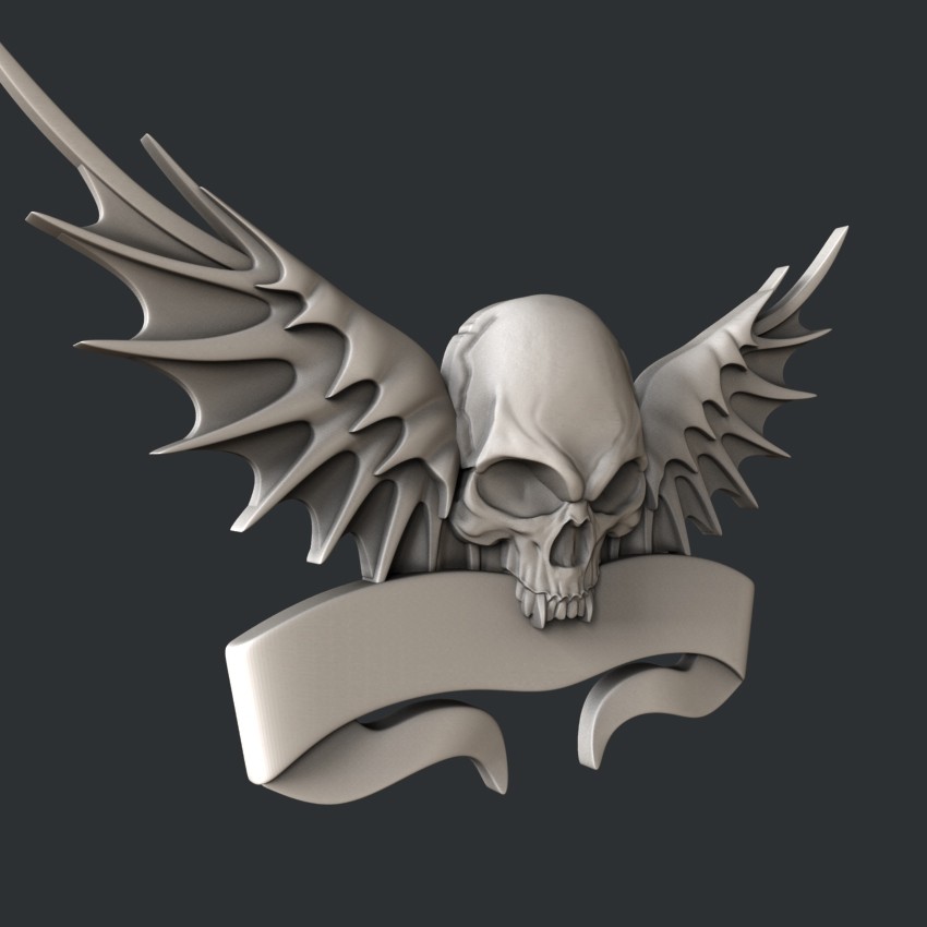 3d STL models for CNC, Artcam, Aspire, relief skull vampire