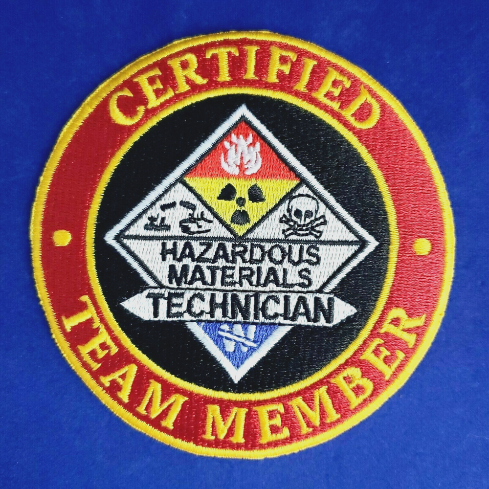 HAZARDOUS MATERIALS TECHNICIAN PATCH, Item #2003-3-1/2" Embroidered Patch
