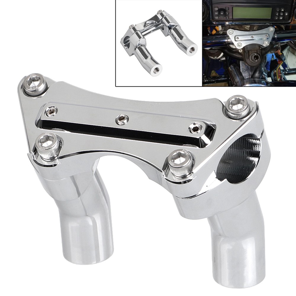 Chrome 3.5" Pullback Handlebar Riser Top Clamp For Harley Dyna Low Rider V-Rod