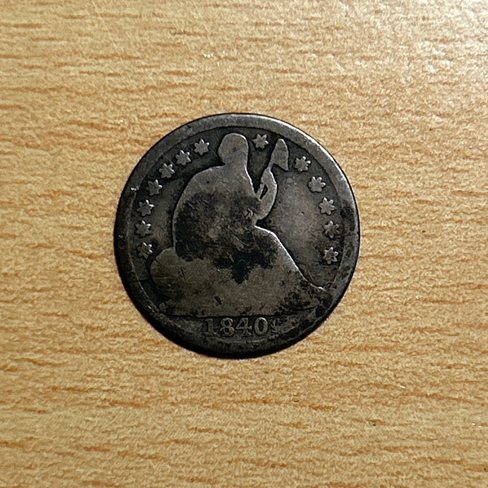 1840-O Seated Liberty Half Dime No Drapery