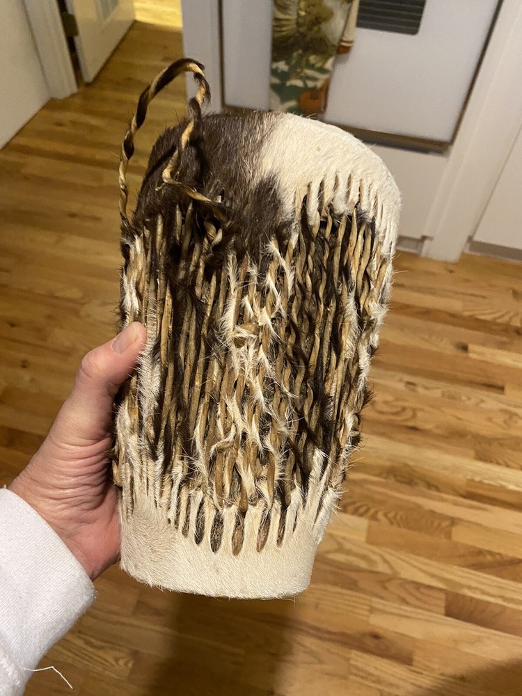African Animal Hide Hand Drum 10”