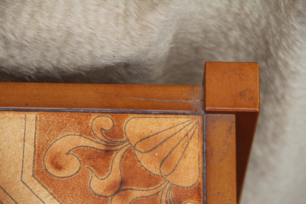 Vintage Mid Century Danish Solid Teak tiled Coffee Table.
