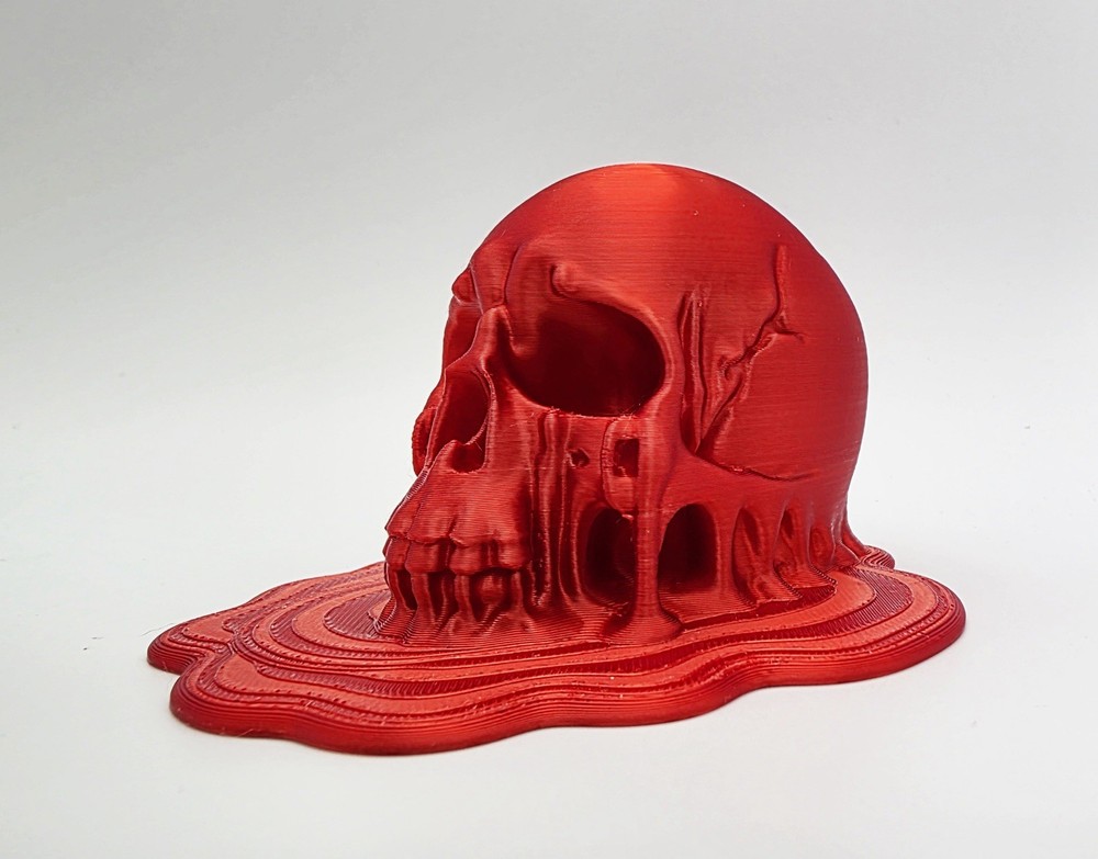 Melting Skull Statue Plastic