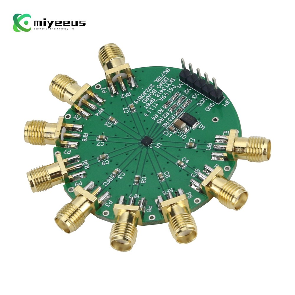 SKY13418 SP8T RF Switch Module 0.1G 10K-6G Testing Board Single Pole 8-Throw