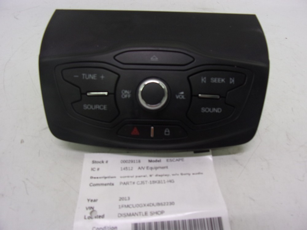 FORD ESCAPE 2013-2016 A/V Equipment control panel, 8" display