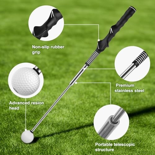 Retractable Golf Swing Aid for Golf Speed Training, Rhythm Click Golf Swing