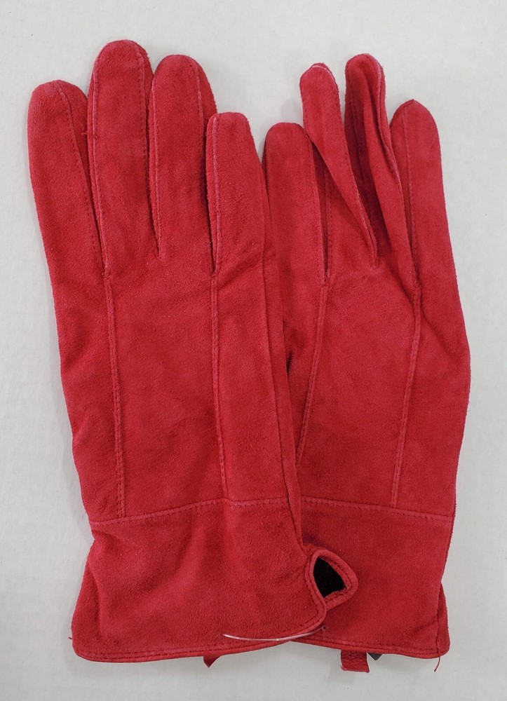 NWT Kenneth Cole Red Suede Gloves - Size M