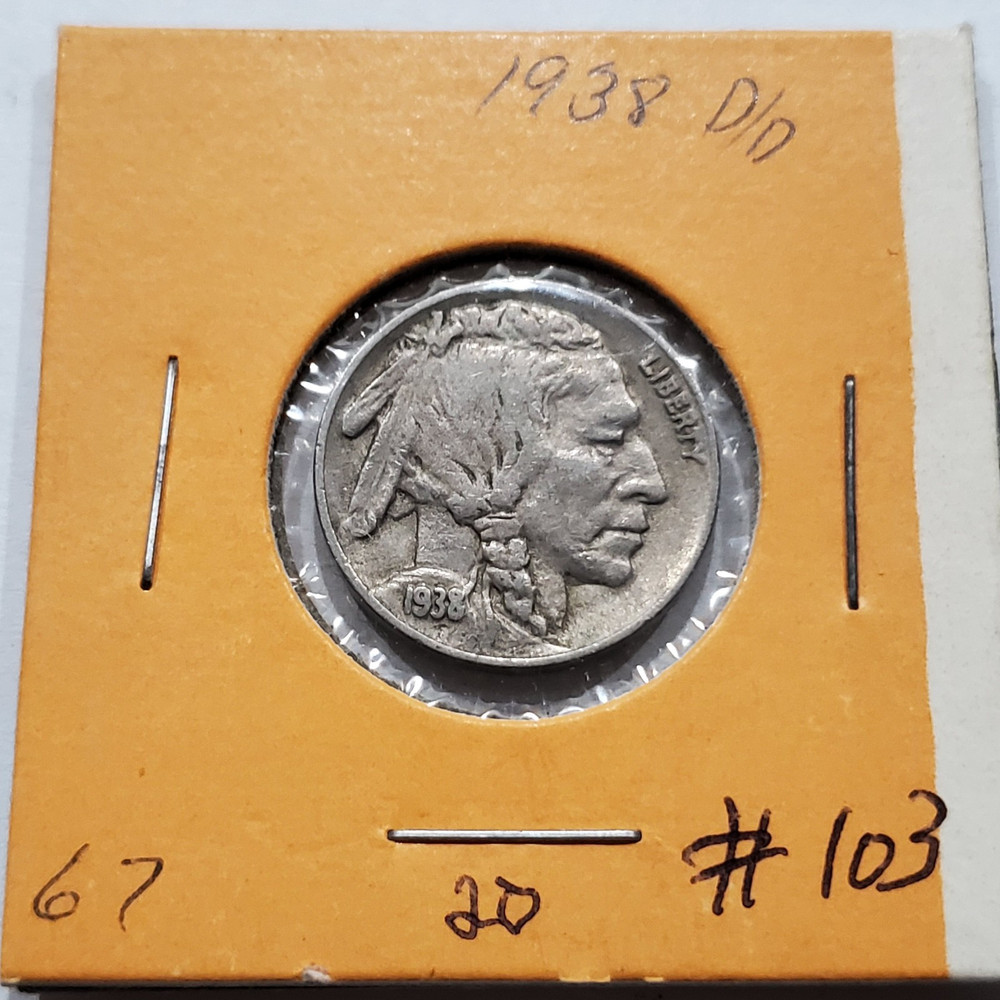 1938-D/D BUFFALO NICKEL     #103