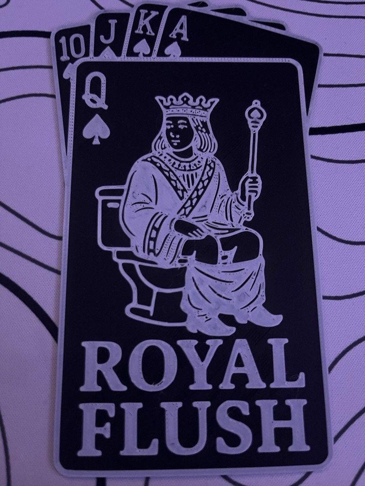 Royal Flush - hilarious toilet playing card