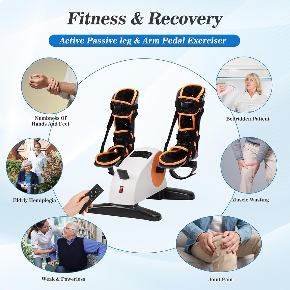 Motorized Pedal Exerciser, Electric Pedal Exerciser for Arm and Leg Low Impact E