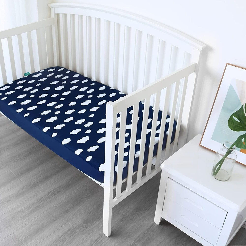 Crib Sheets Soft Microfiber Crib Fitted Sheets for Baby Gift 52"×28"×8" 4 Pack