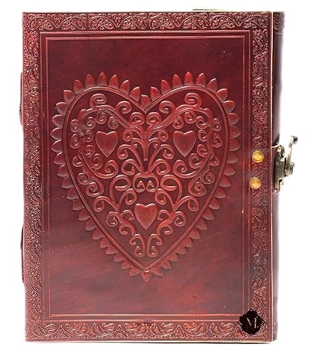 Handmade Genuine Leather Journal 8x6" Vintage Rustic Notebook Single Lock Diary