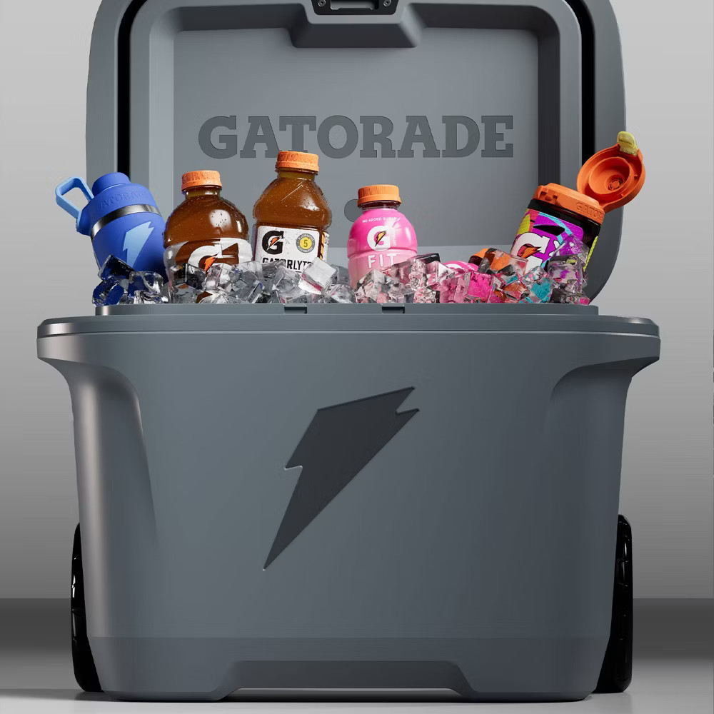 Gatorade 50qt Ice Rolling Cooler - Gray