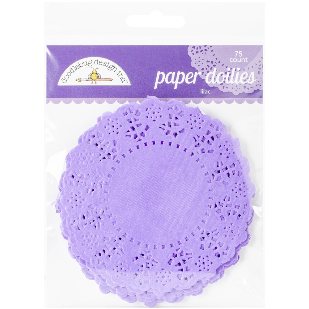 Doodlebug DD-4459 Doilies 4.5" 75/Pkg-Lilac (3Pk)
