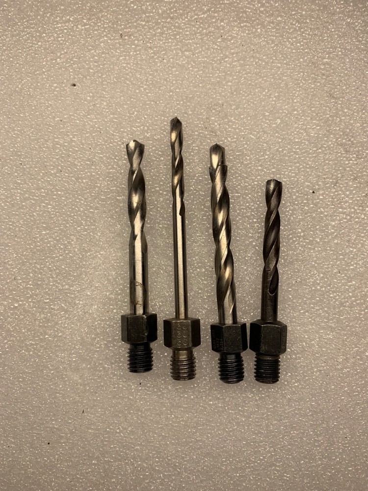 4X MIX LOT Cobalt Threaded Shank Drill Bit 1/4 Short Thread
