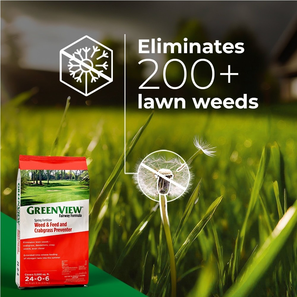 GreenView Spring Fertilizer Weed & Feed & Crabgrass Preventer - 18 lbs.