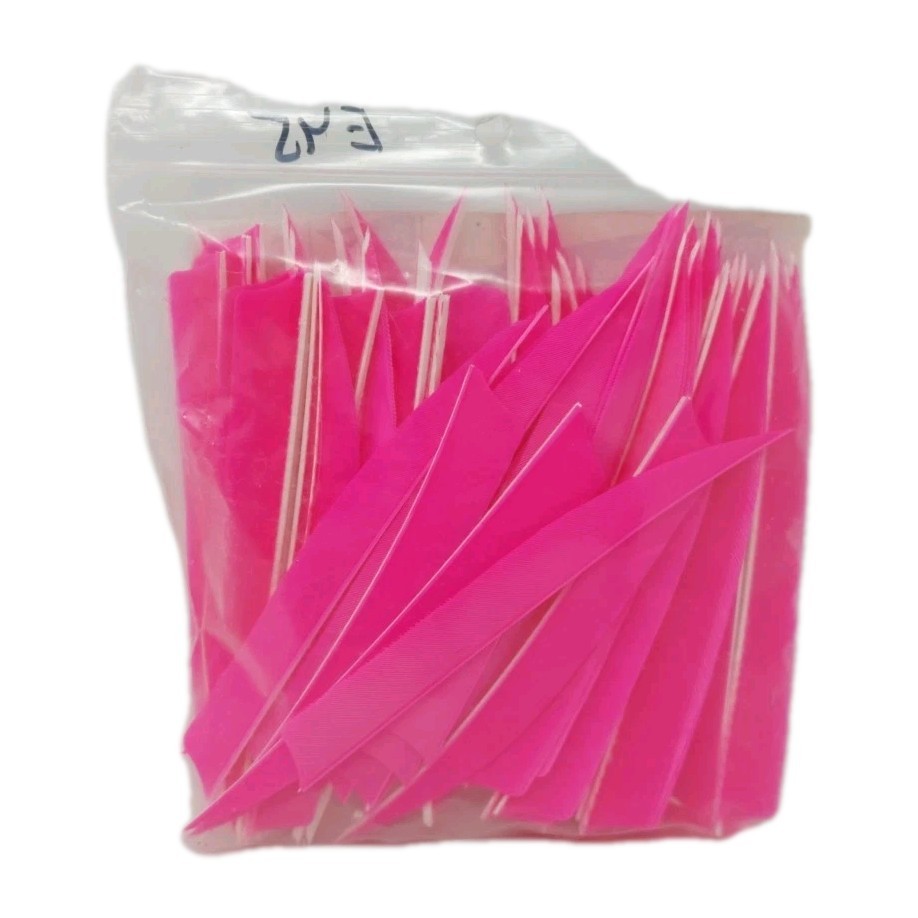 68 Count Gateway Archery Arrow Feathers 5" Right Wing: Shield Fluorescent Pink