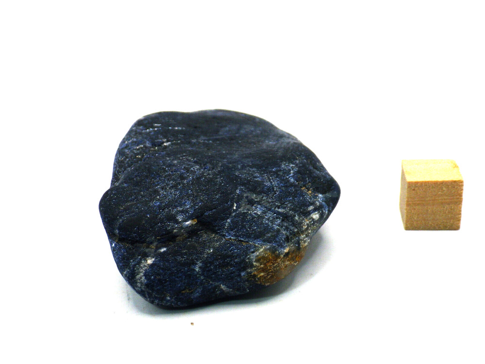 Blue Sapphire nugget. Tumbled. 84.5 grams. Nice deep blue.