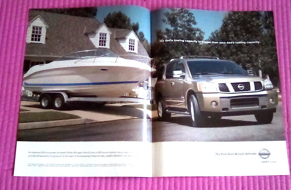 2004 Nissan Armada 2 Page Print Ad