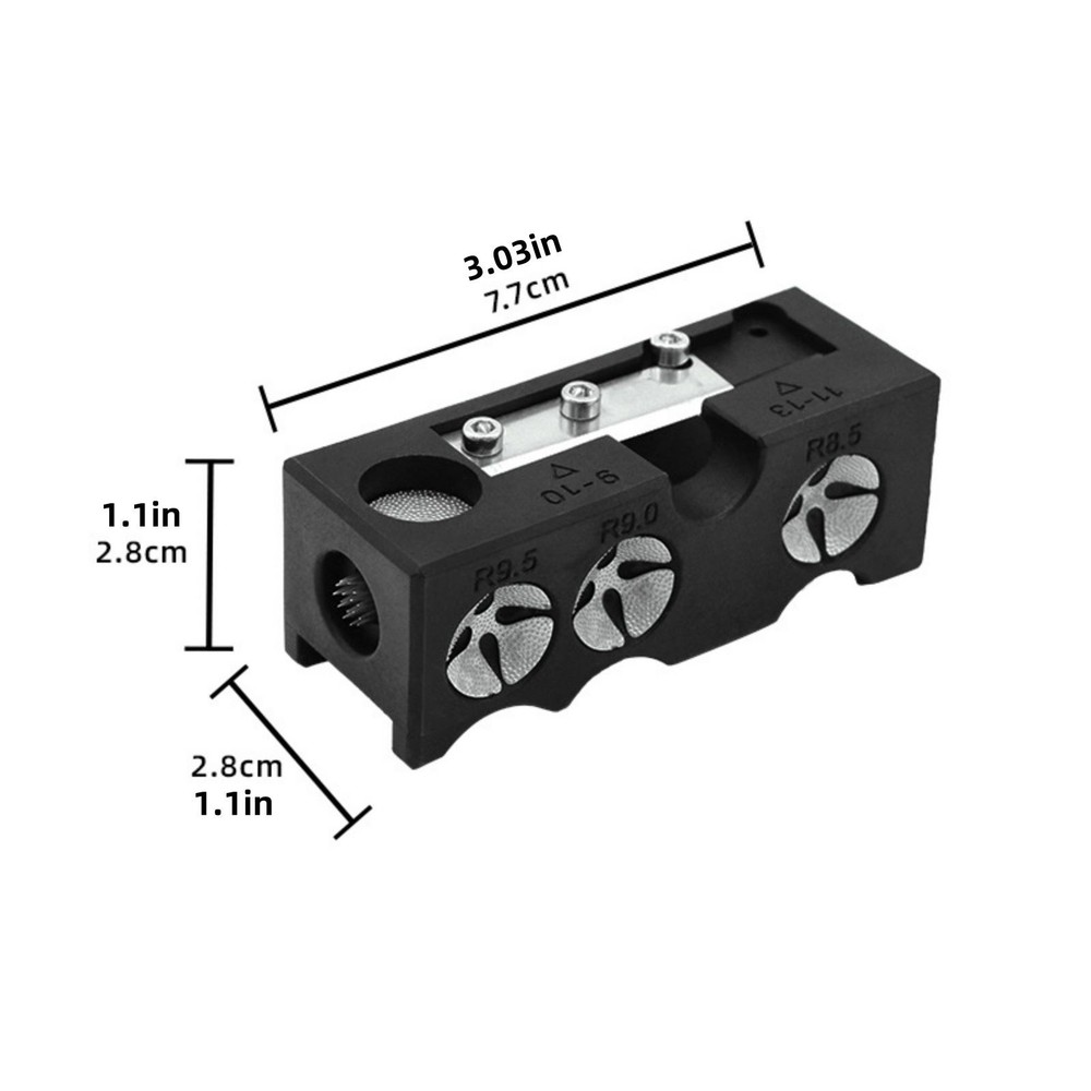 11-in-1 Billiard Pool Cue Tip Repair Tool Replacement Arc Grinder Compact Size
