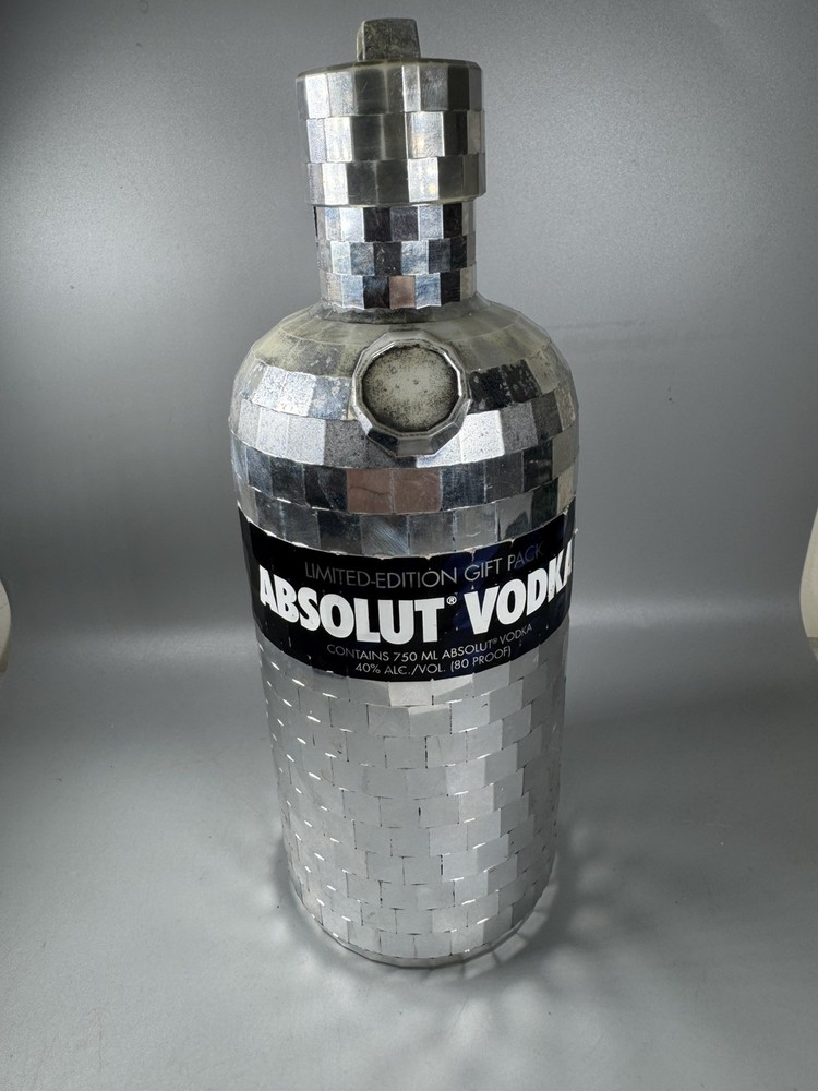 Absolut Vodka Limited Edition Mirror Bottle Gift Pack – Empty Display Case