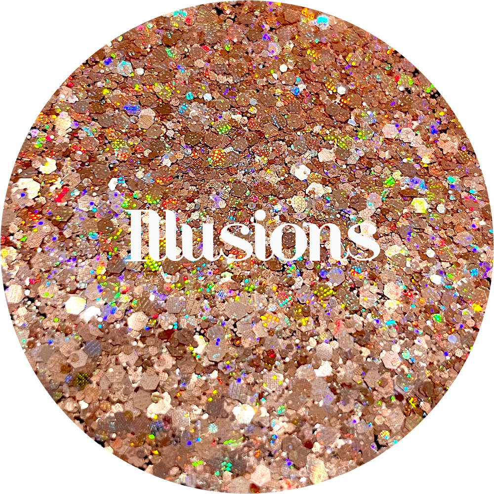 Premium Polyester Glitter - Rose Gold Holographic