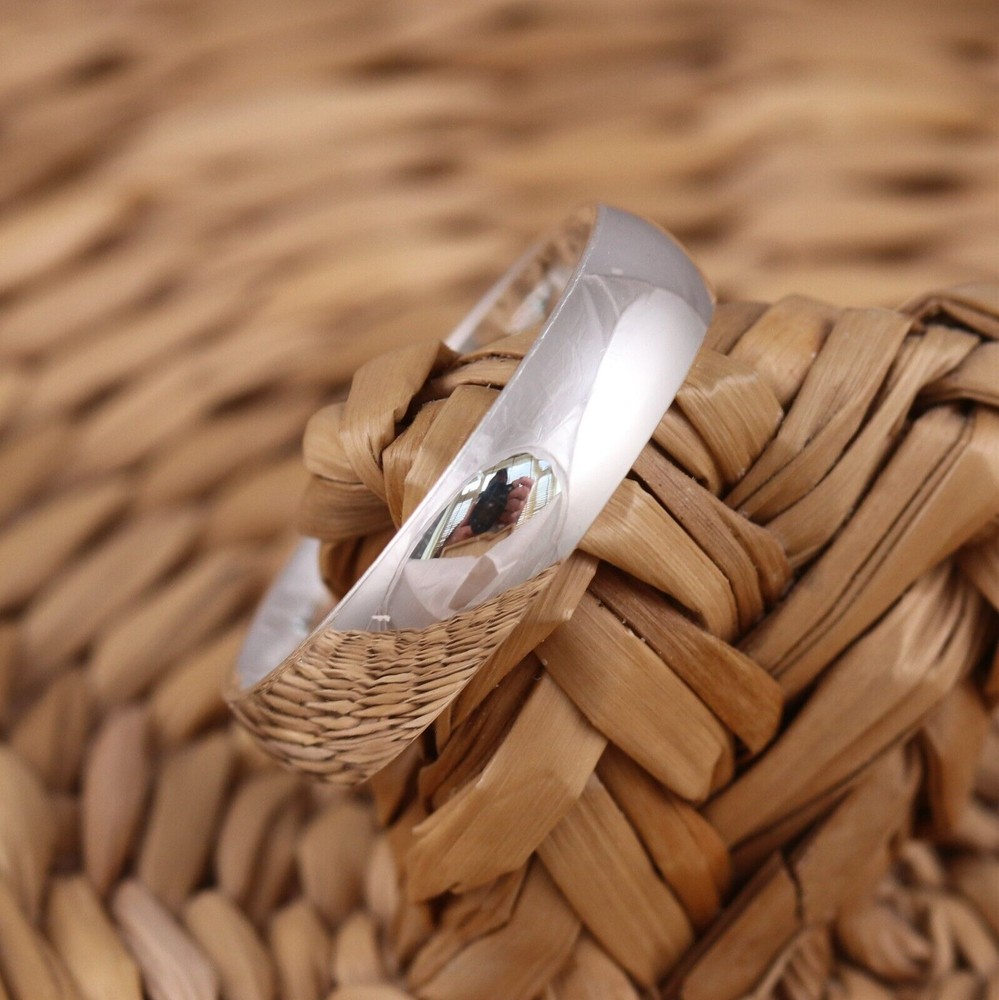 Solid 925 Sterling Silver Wide Band Ring Statement Handmade Ring All Size