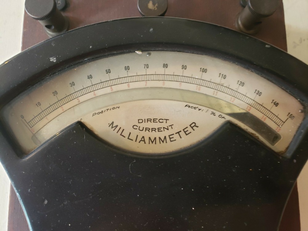 Antique DC Milliammeter Test Equipment Guage