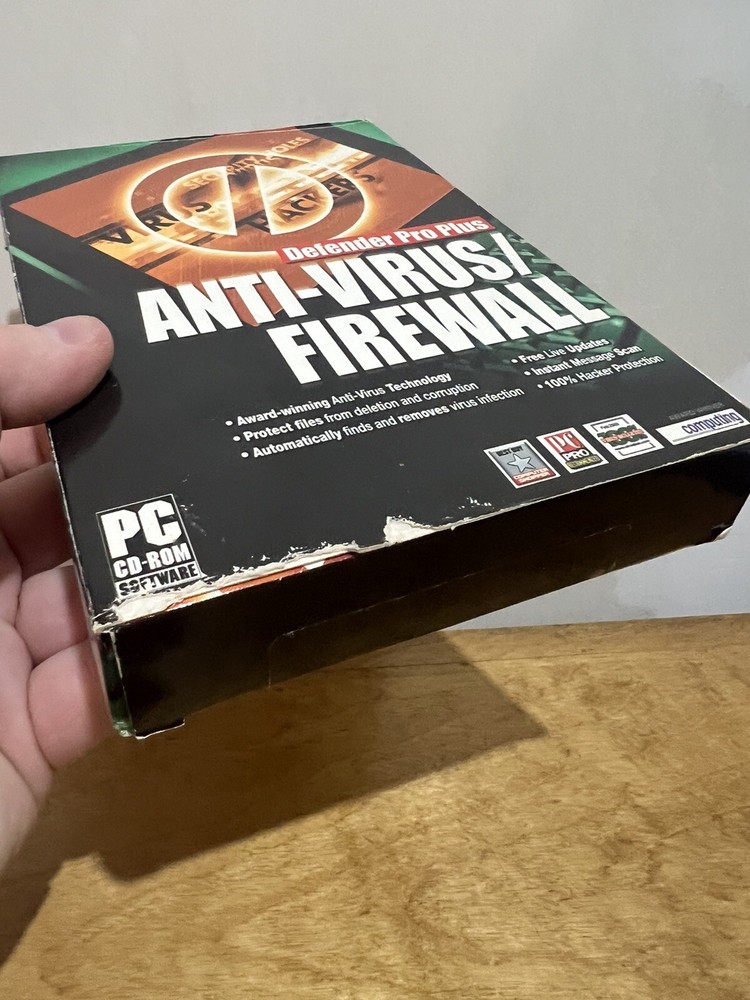 Defender Pro Plus Anti Virus / Firewall PC CD ROM Complete In Small Box