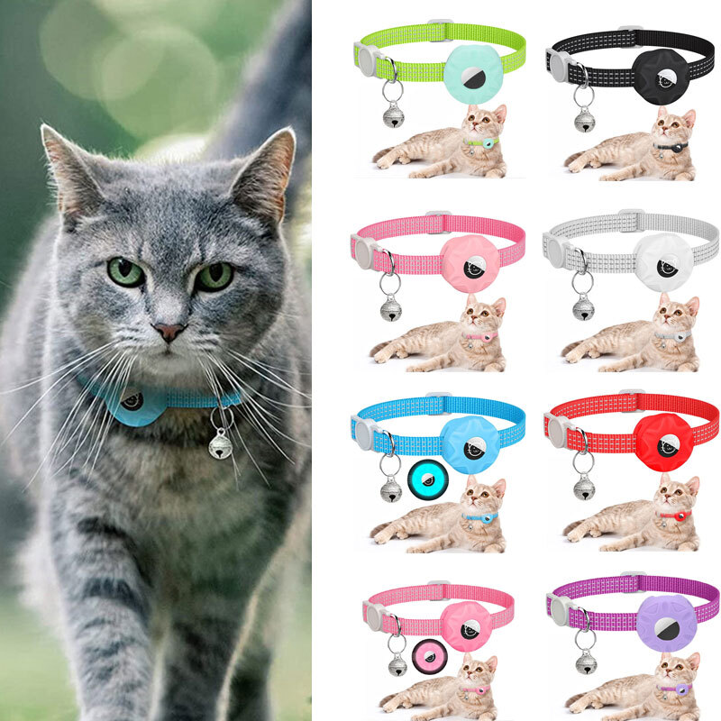 Tracker Protetive Case For Apple AirTag PetDog Cat Reflective Collar Belt Strap+