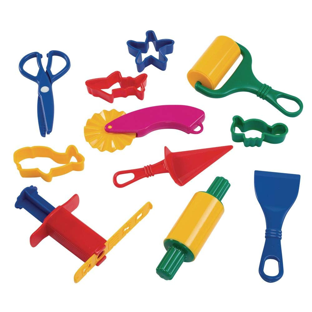 Plastic Clay & Dough Starter Playset in Storage Jar, 21 Pieces, Assorted, Class