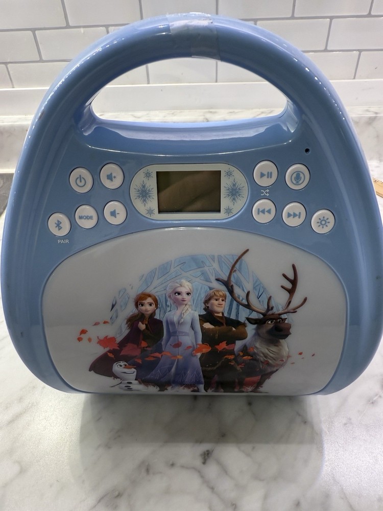 Disney Frozen II  Bluetooth Karaoke Machine LED Lights Missing Microphone
